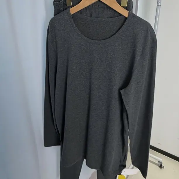 男士290g热氧棉圆领秋衣裤套装