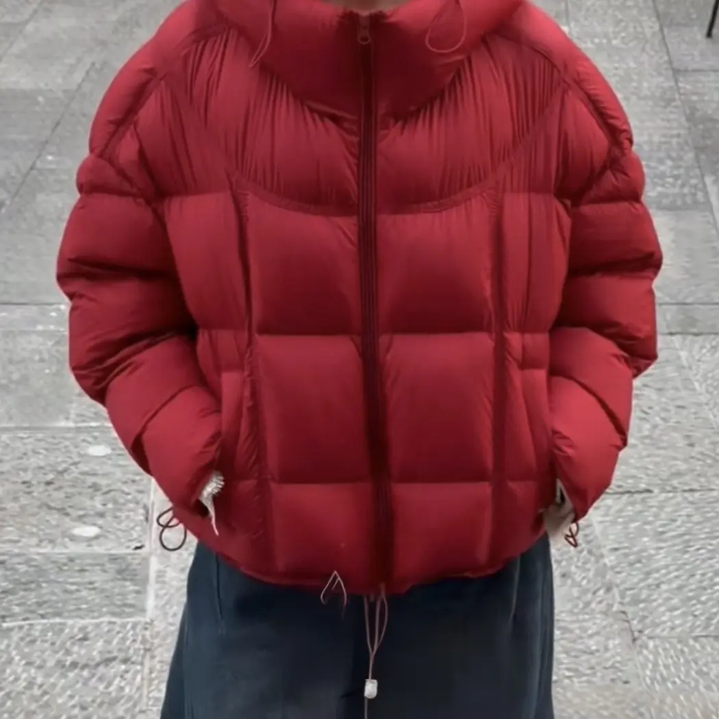 新款云感加厚保暖立领短款鸭绒外套羽绒服