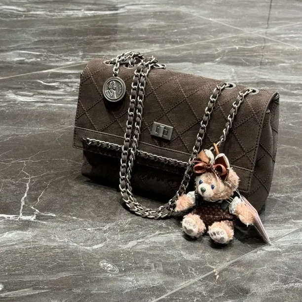 MoYan “美式咖啡”香香风菱格小香风哑光质地流浪包(不包含挂件)