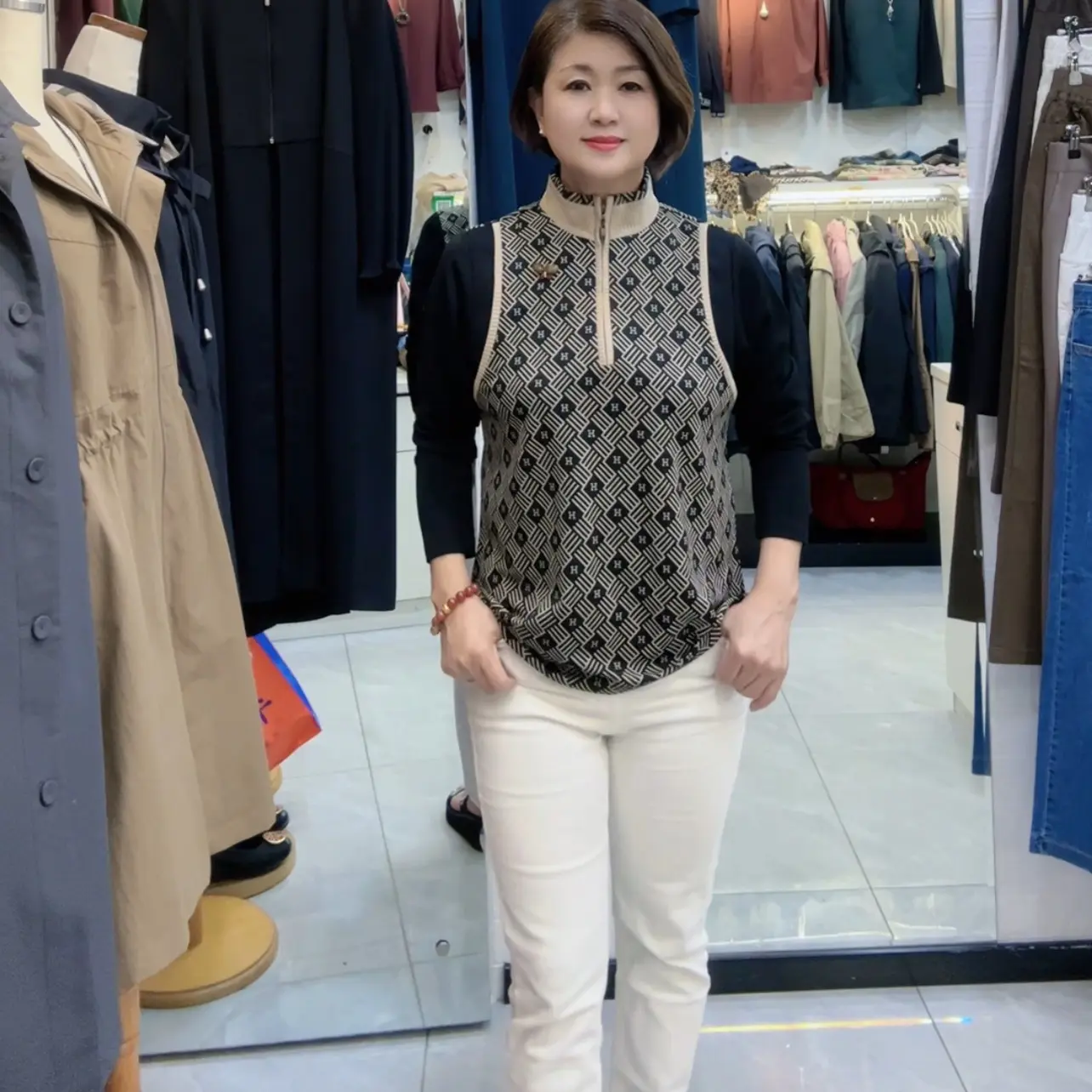 春秋款女士立领小衫