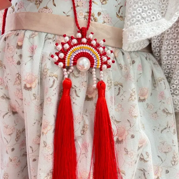 手编凤冠花嫁DIY材料包 高颜值情侣手机挂饰创意礼品