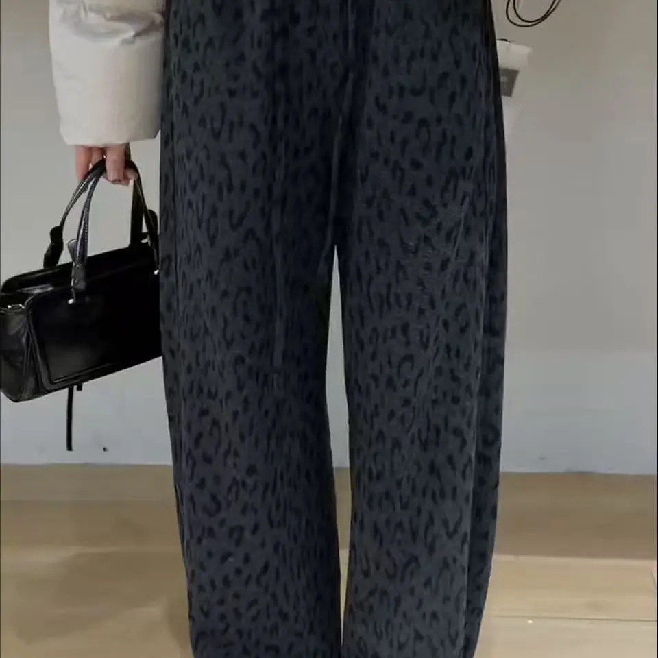 涂豆儿家豹纹裤子