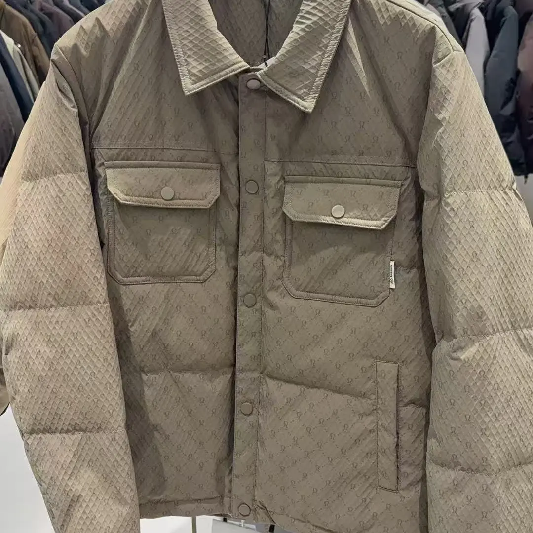 男士翻领鸭绒保暖加厚冬季短款简约休闲