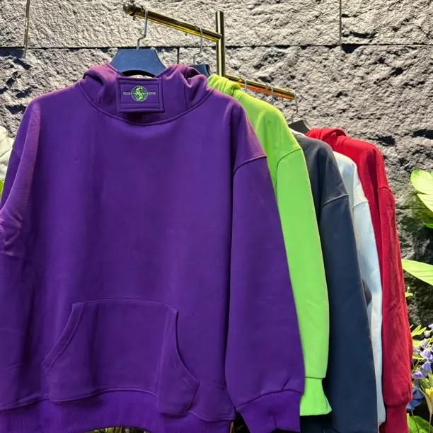 紫色加绒加厚连帽卫衣秋冬季男女宽松bf风青年学生休闲百搭外套