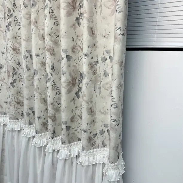 法式雪尼尔提花遮光窗帘复古浪漫适用于客厅卧室