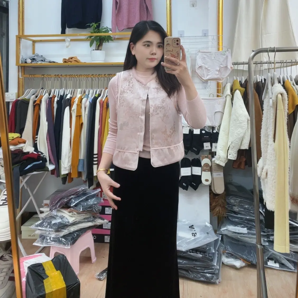 新中式国风夹棉马甲秋冬季温婉气质外穿上衣