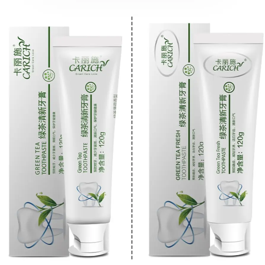 绿茶薄荷清新牙膏祛火固齿清新口气护龈洁牙