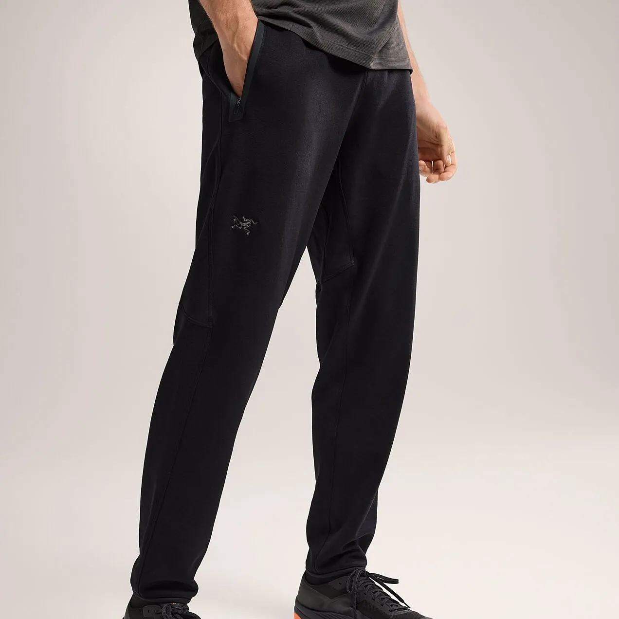 始祖鸟抓绒运动裤Kyanite系列 秋冬保暖 刺绣抓绒裤 男款