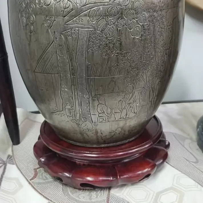 锡器古做旧适合种三角梅专用鲜花绿植透气