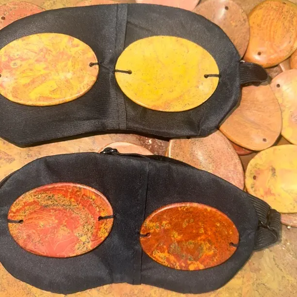 泗水砭石原石纯手工打磨眼罩护眼