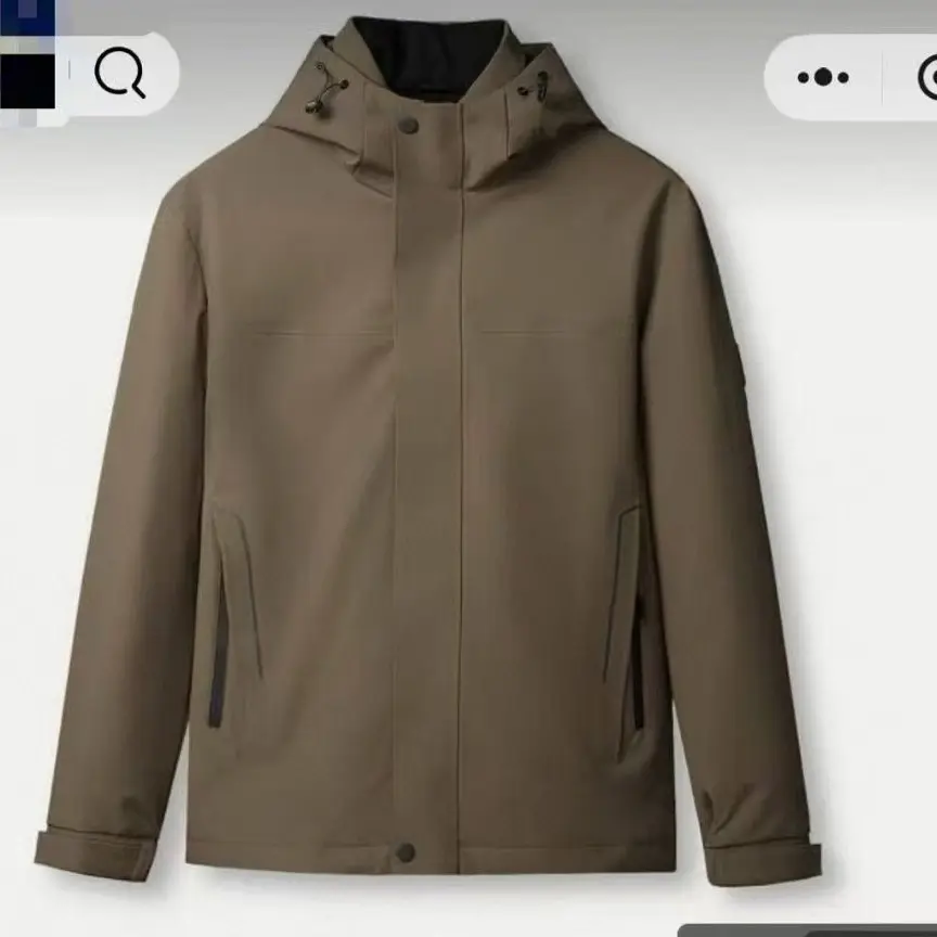 海家冬季新款工装三防男士夹克绵聚能棉连帽魔术贴袖口厚款