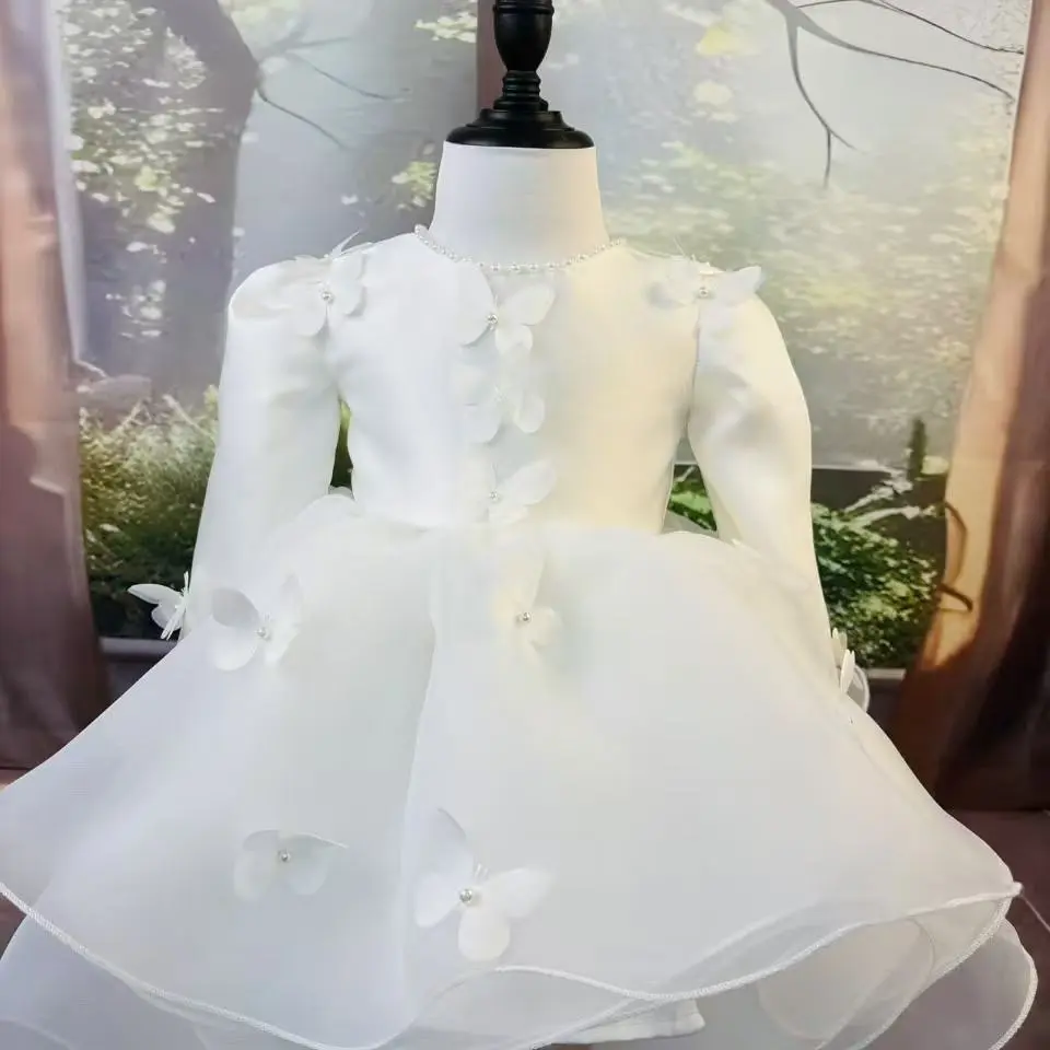 儿童礼服小女孩公主裙女童礼服裙婚纱花童演出女宝宝周岁生日