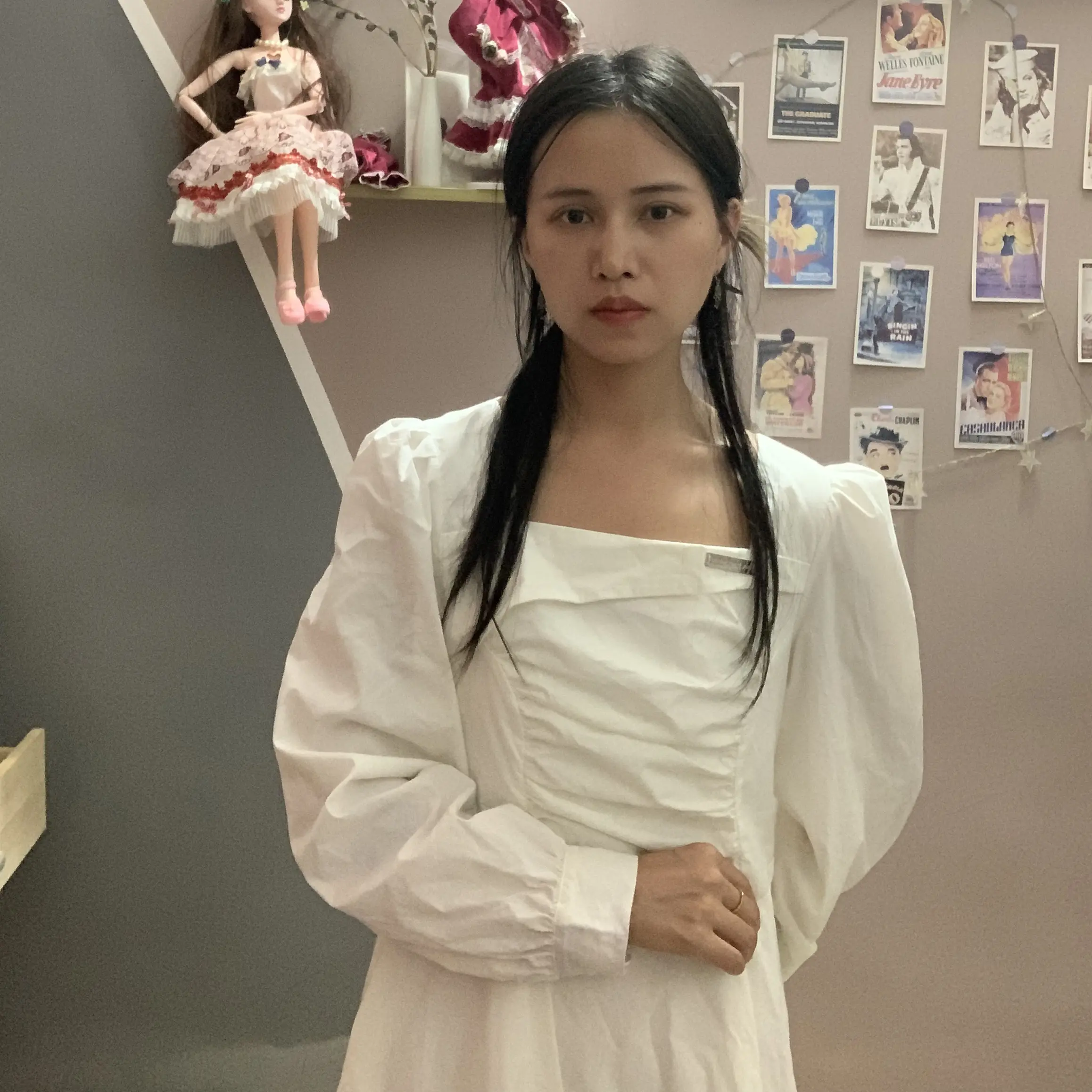 粗花呢拼接雪纺喇叭袖小香风短外套女士春季气质显瘦百搭时尚内搭