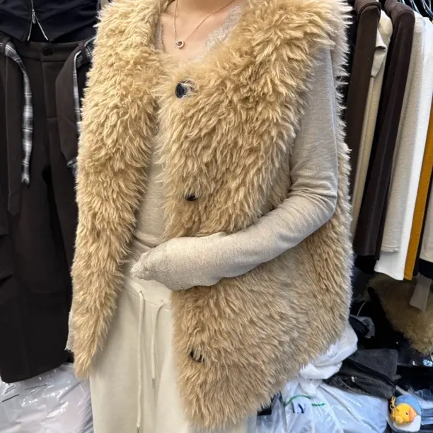 小凤家【毛毛马甲】冬款免打理厚款皮毛一体马甲