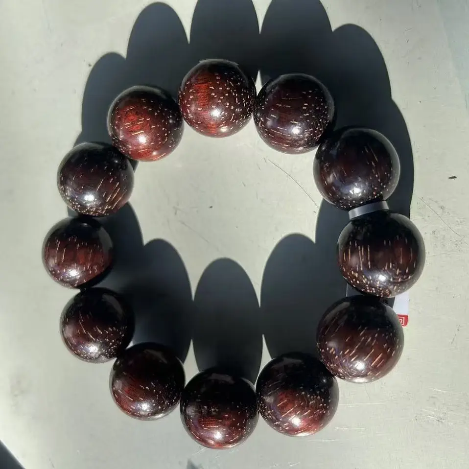 增香沉香木满金星高油高密老料非洲紫檀佛珠手串文玩好物1006