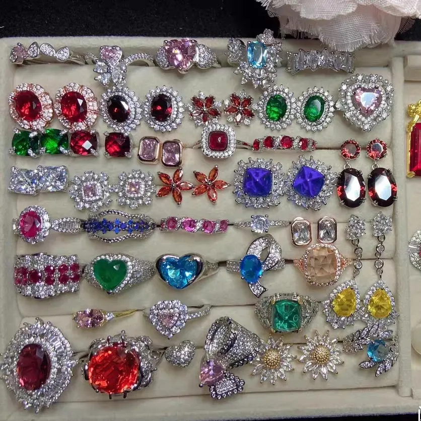 锆石（处理）铜合金锆石 活口可调节指环时尚 饰品 以直播间为准