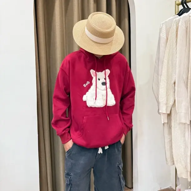 苏格兰梗小狗情侣卫衣女秋冬多巴胺穿搭慵懒风外套