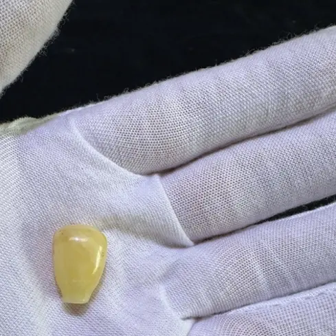 Y2044天然蜜蜡对孔11✖️17微瑕无优化