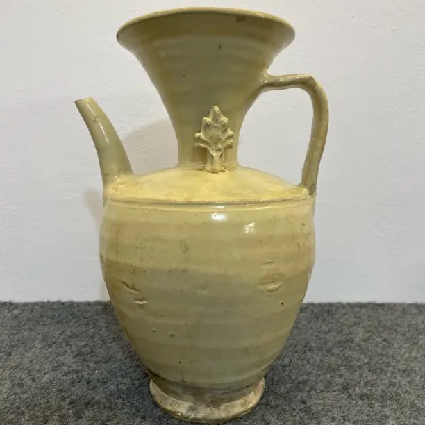 影青温碗兽首盖执壶家居摆件