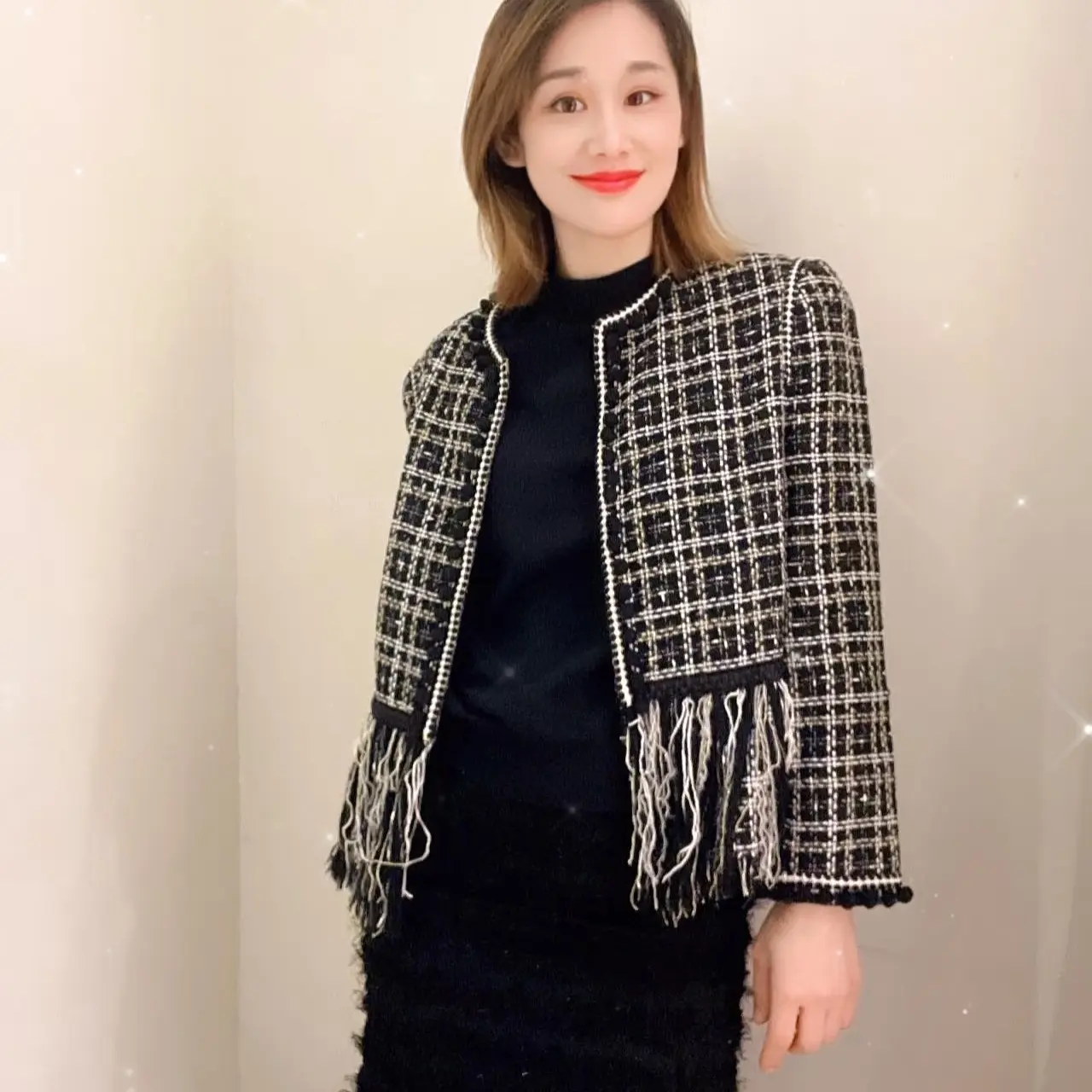（不退换）经典小香风5400333气质通勤短款外套上衣