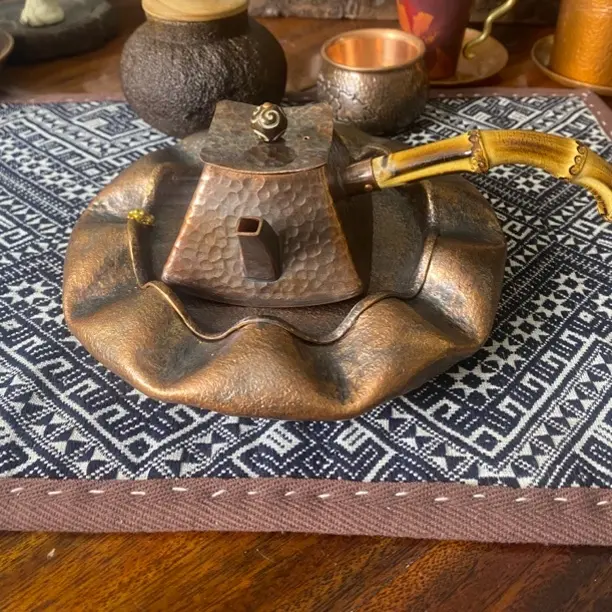 手工制作铜做茶壶
