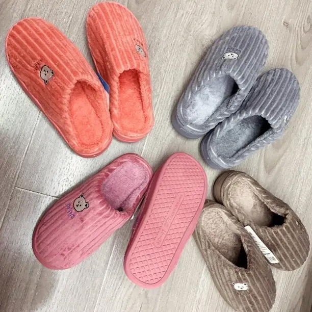 情侣冬季厚底防滑保暖毛毛棉拖鞋室内外家居两用毛绒秋冬