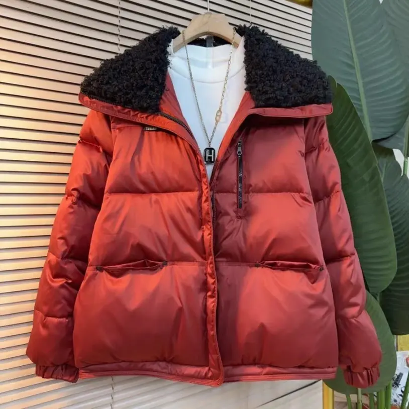 启月➕冬季新款翻毛领加厚宽松时尚棉服外套