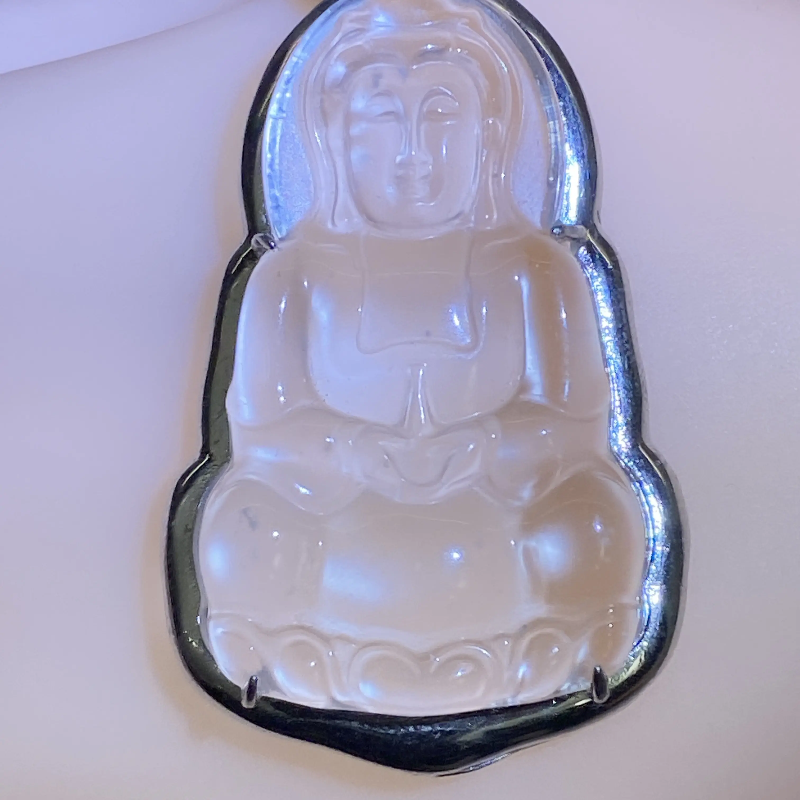 天然A货翡翠高冰观音吊坠 精致百搭日常款