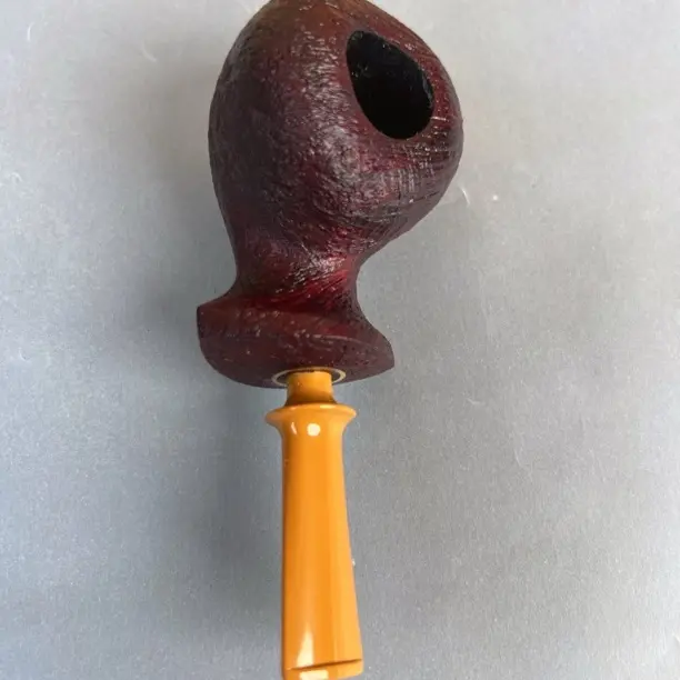 棕色喷砂金鱼河豚石楠木手工烟斗新手入门烟斗