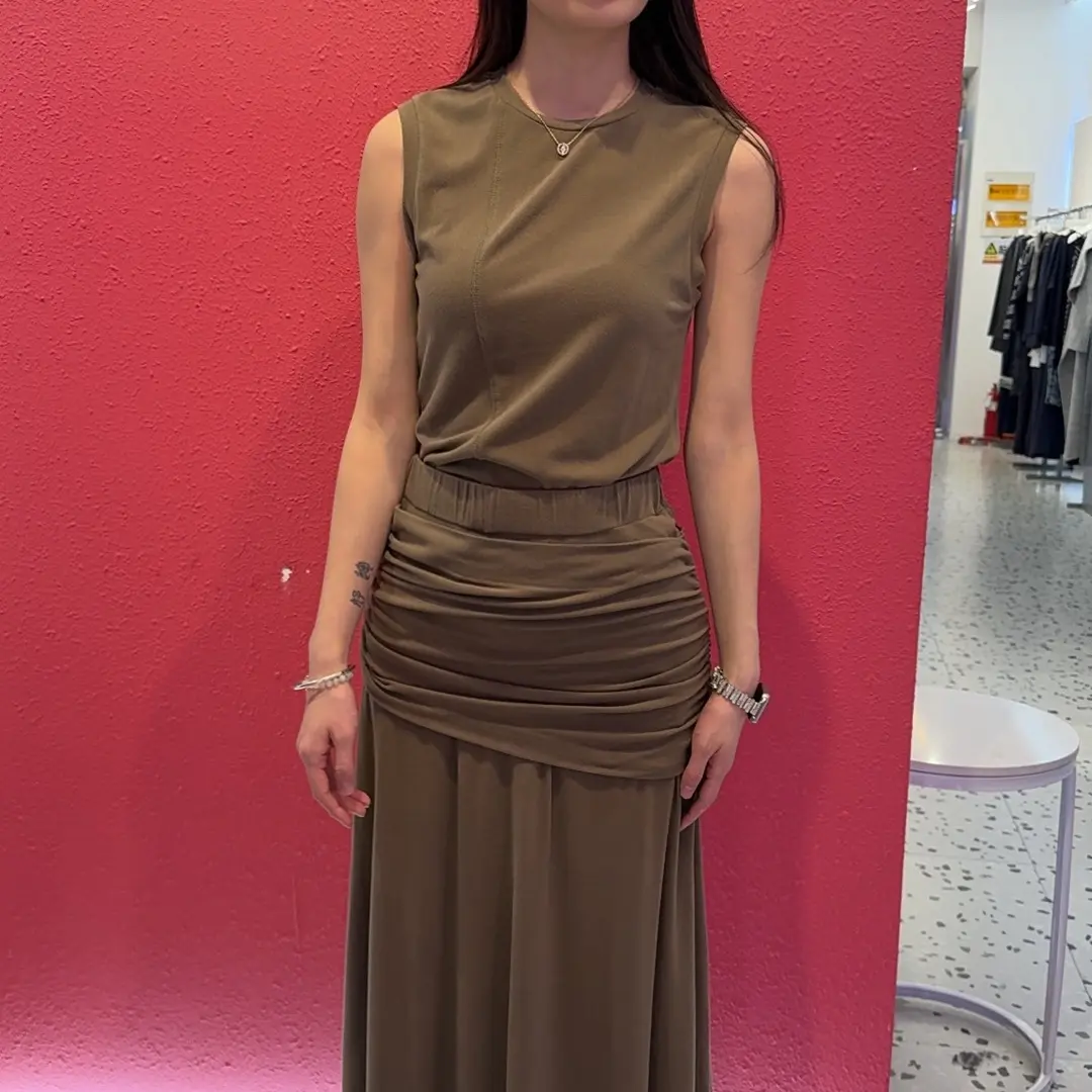 【S125】圆领弹力修身屁帘上下套