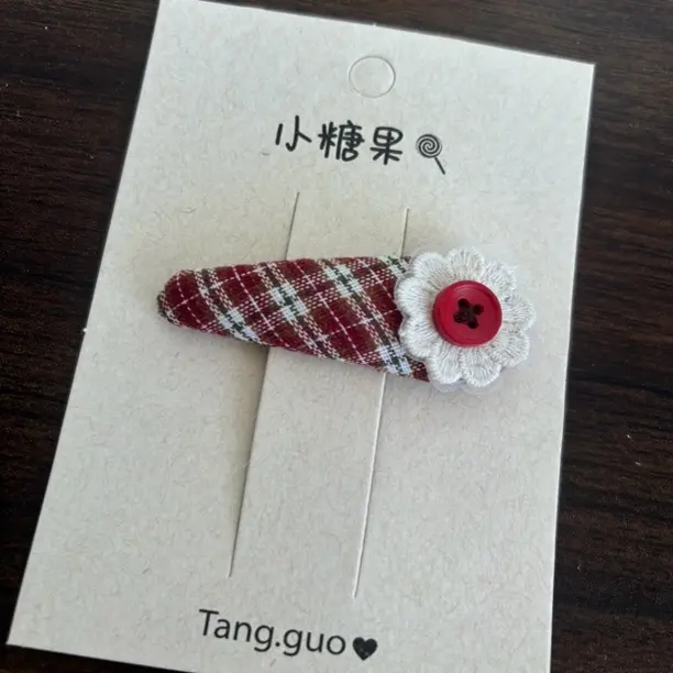 秋冬新款手工少女可爱风毛线球球发夹网红款