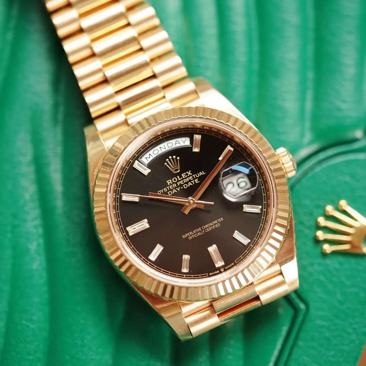 99新 Rolex/劳力士 228238黑冰糖，23年极品全套全长