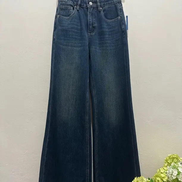 秋冬百搭拼接厚款加绒直筒牛仔裤设计师磨毛长裤