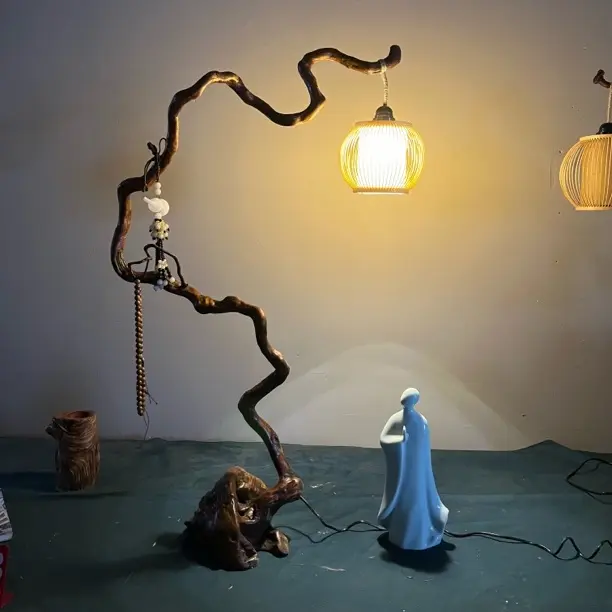 根雕树根灯杜鹃根根雕灯自然随形适合茶室装饰的氛围台灯高98宽65