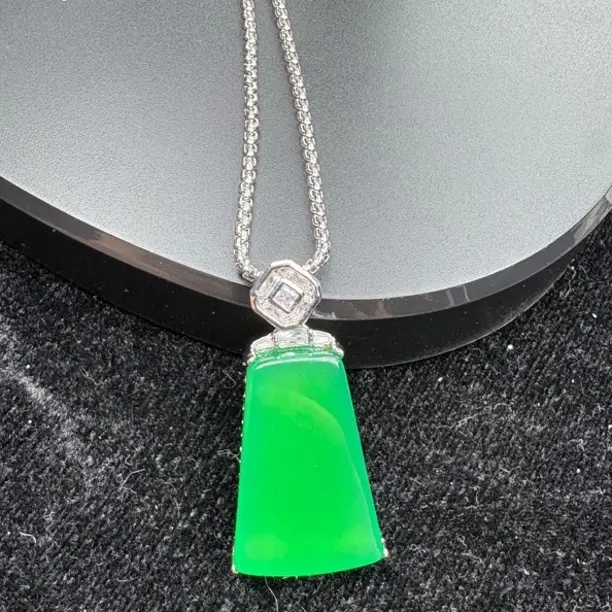 正品新中式时尚百搭天然冰种玉髓无事牌赠送女友妈妈生日礼物