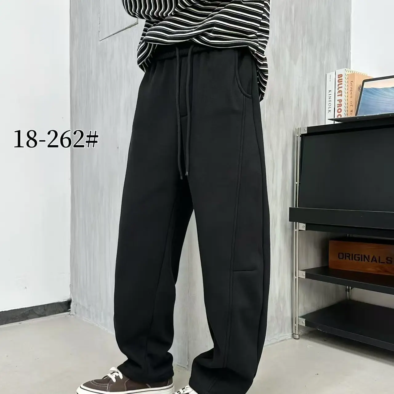 面料升级加绒加厚～男士立体宽松直口休闲裤262