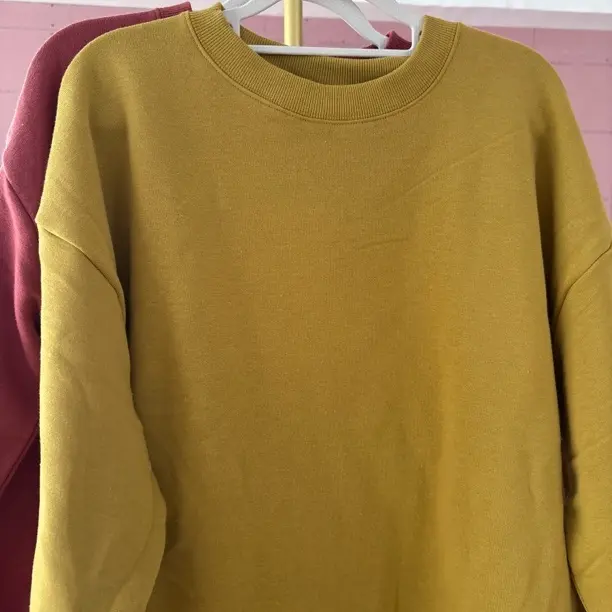 不起球纯色长袖圆领秋冬透气卫衣加绒简约上衣男女同款