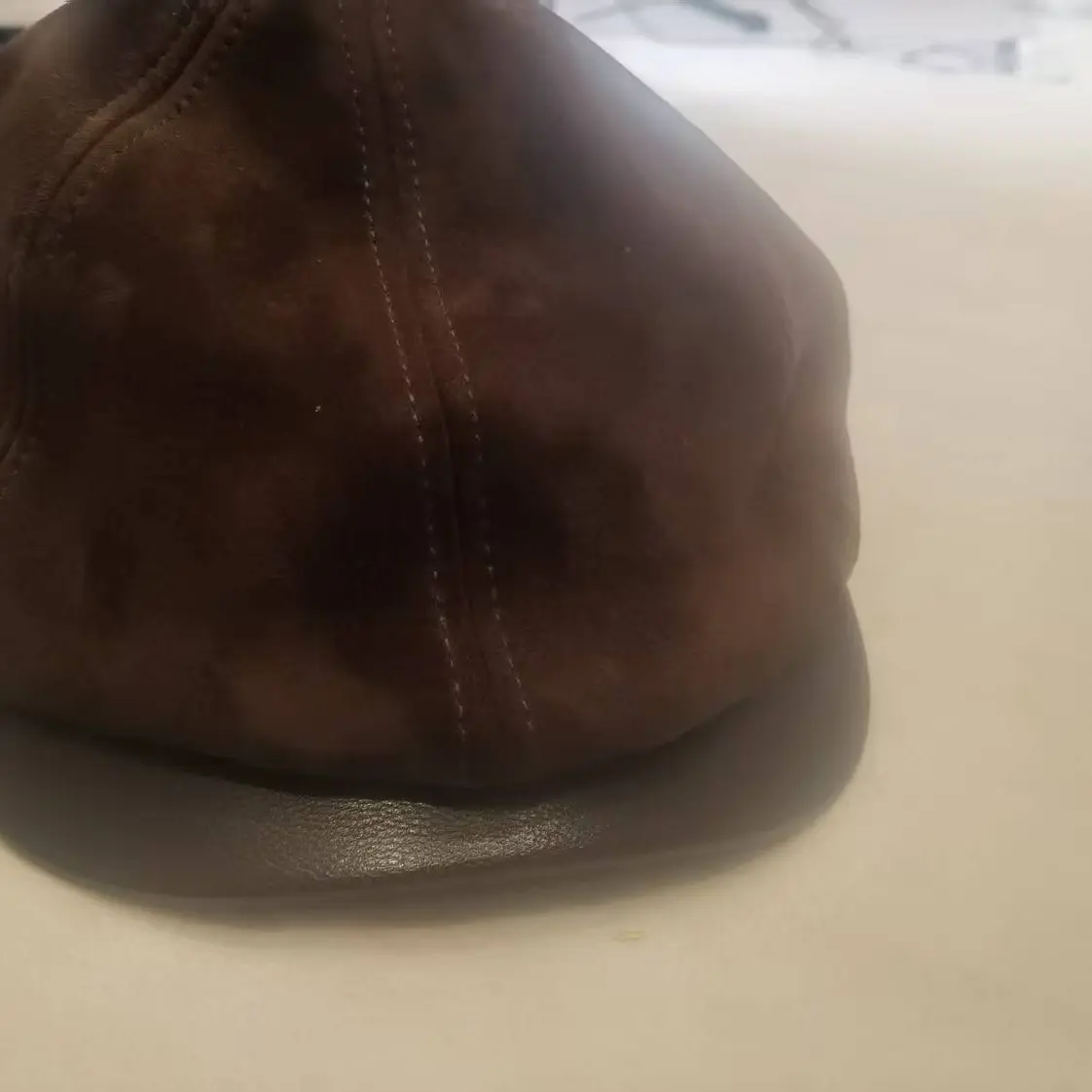 新款高品质真皮秋冬复古八角鸭舌帽男女通用