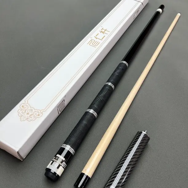 仁杆黑科技木碳管中空前节中式黑八九球打感舒适传力通透球杆