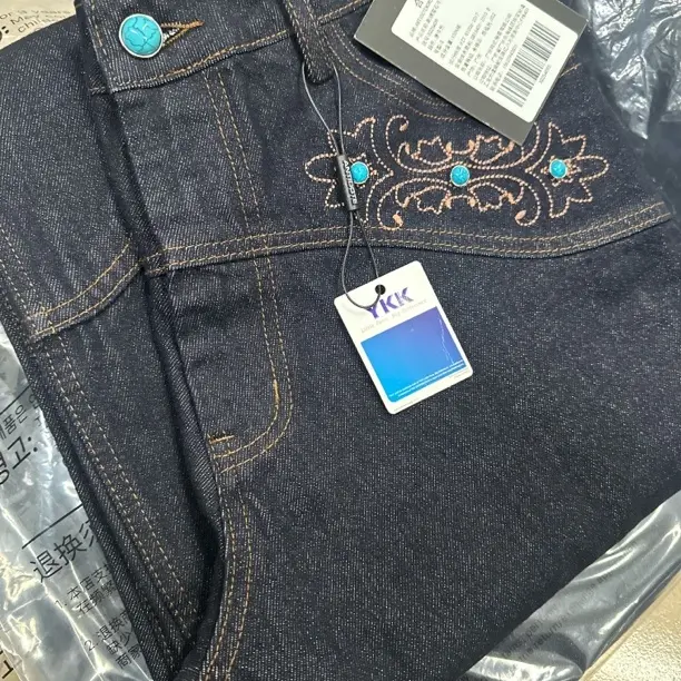 001#某宝3张！绿松石原牛裤子