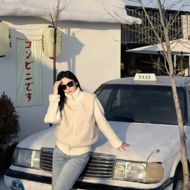 毛绒绒拼接超软保暖韩系百搭气质显瘦秋冬休闲立领毛毛外套