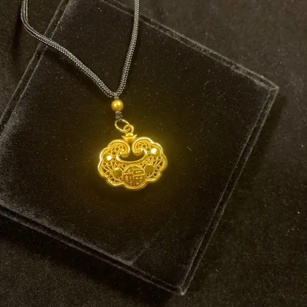 铜合金吊坠 福字平安锁造型复古中国风时尚吊坠