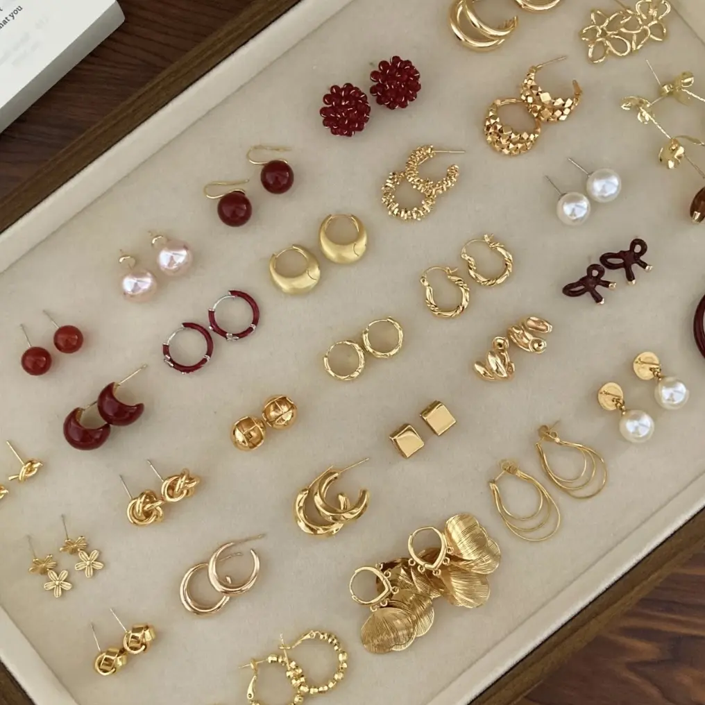 铜合金耳饰 铜合金时尚百搭甜美气质精致耳环