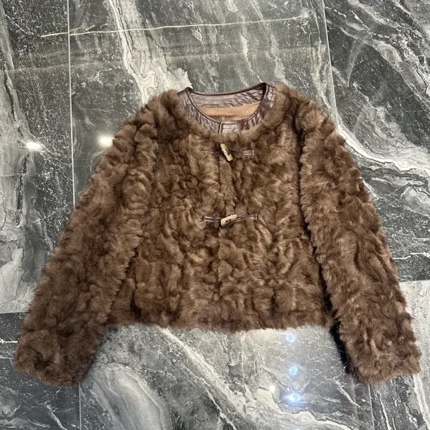 拼接设计感加厚秋冬短款小香风女士外套时尚百搭