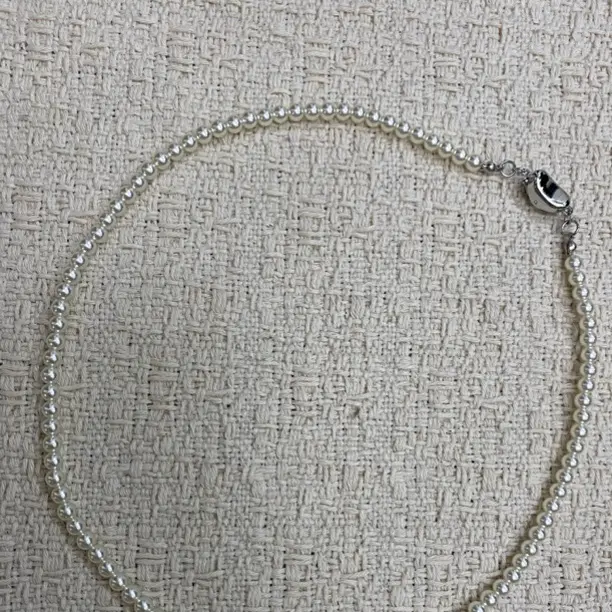 吊坠925银仿珍珠 链子925银满串珍珠项链气质经典复古百搭锁骨款