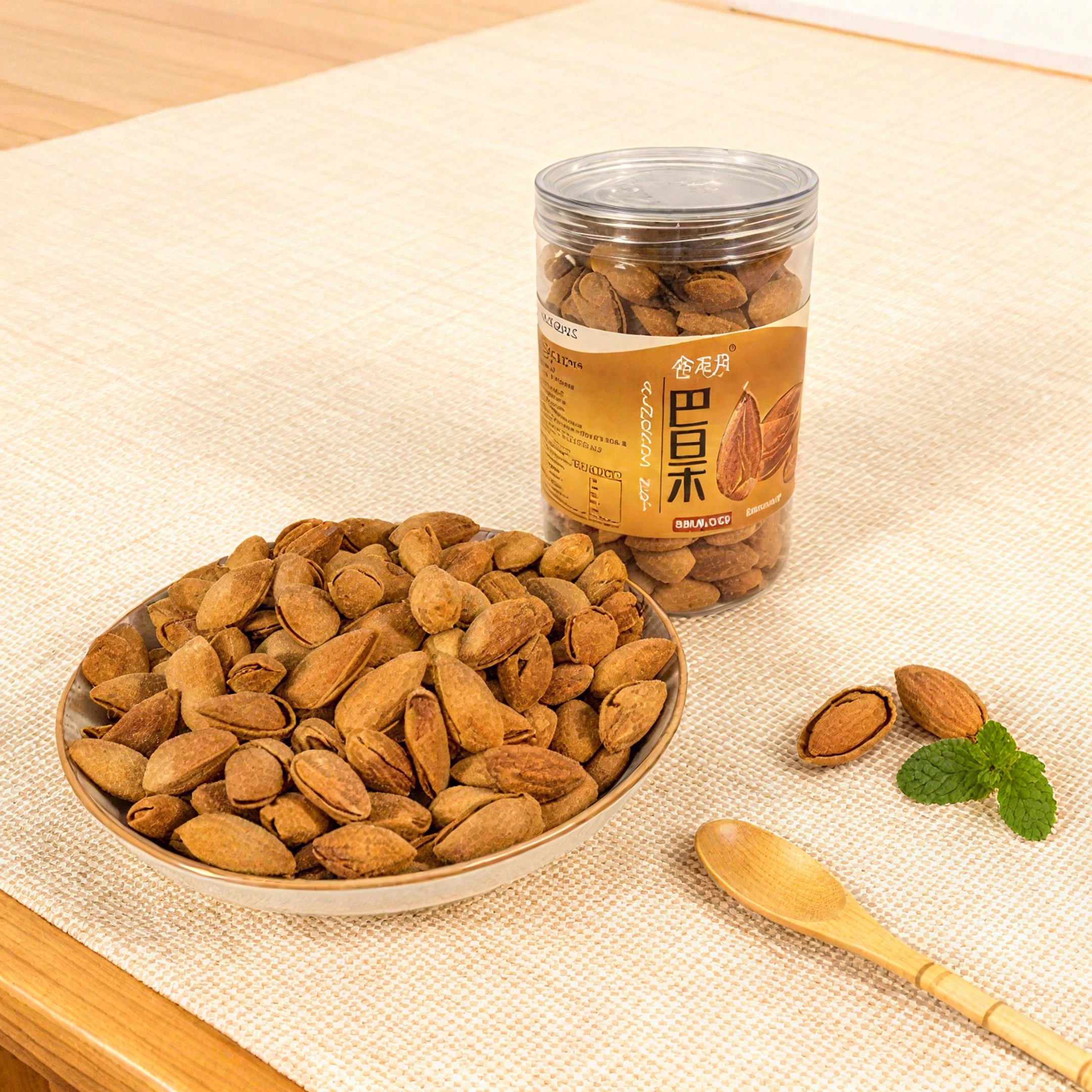 蛋壳巴旦木大颗粒饱满开口壳薄易剥营养零食炒货坚果