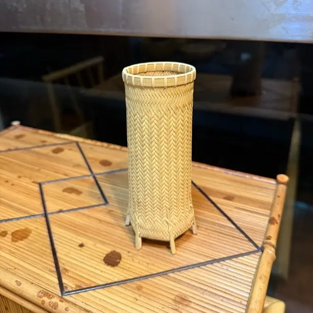 佰艺轩竹编工艺手工编织插花筒小摆件