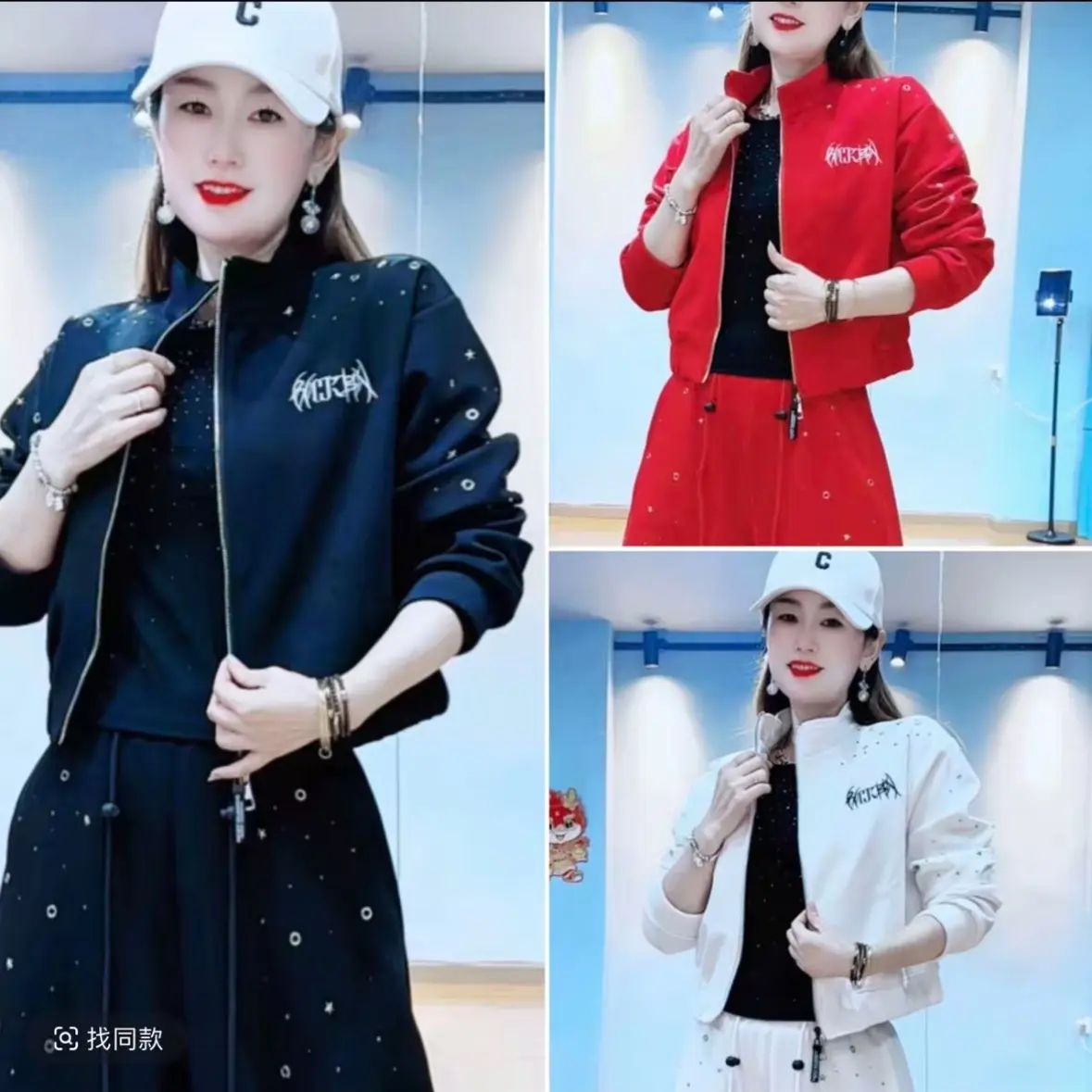 CX秋冬新款烫钻短款时尚休闲显瘦曼巴棉小外套1215