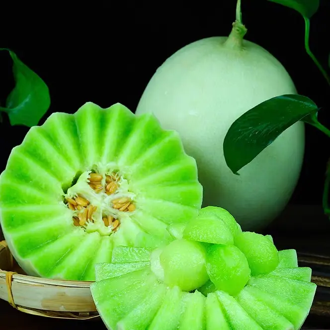 玉菇冰淇淋甜瓜新鲜水果头茬现摘软糯香甜香瓜蜜瓜产地直发应季