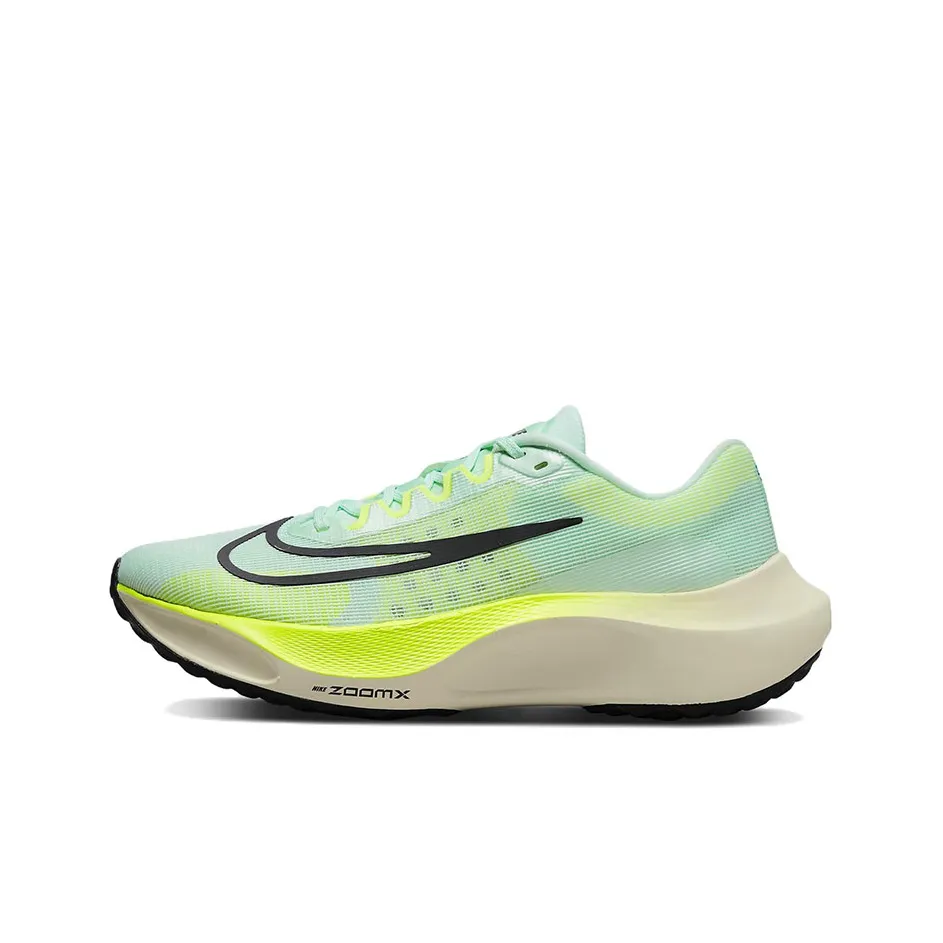 NIKE/耐克Zoom Fly 5疾速减震防滑马拉松跑步鞋绿黑DM8968-300